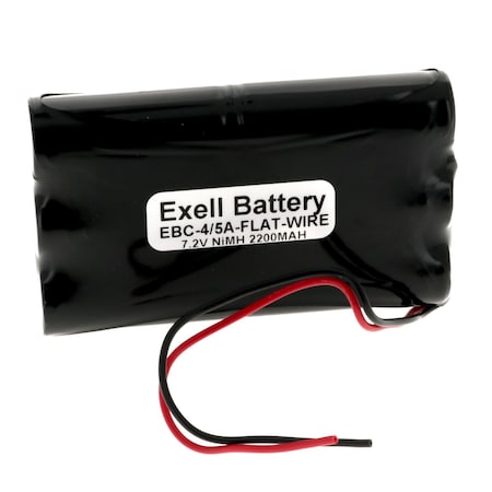 Exell Battery 7.2V 2200mAh NiMH Battery w/ Wire Leads Hobby Packs RC Cars Remotes EBC-4/5A-FLAT-WIRE
